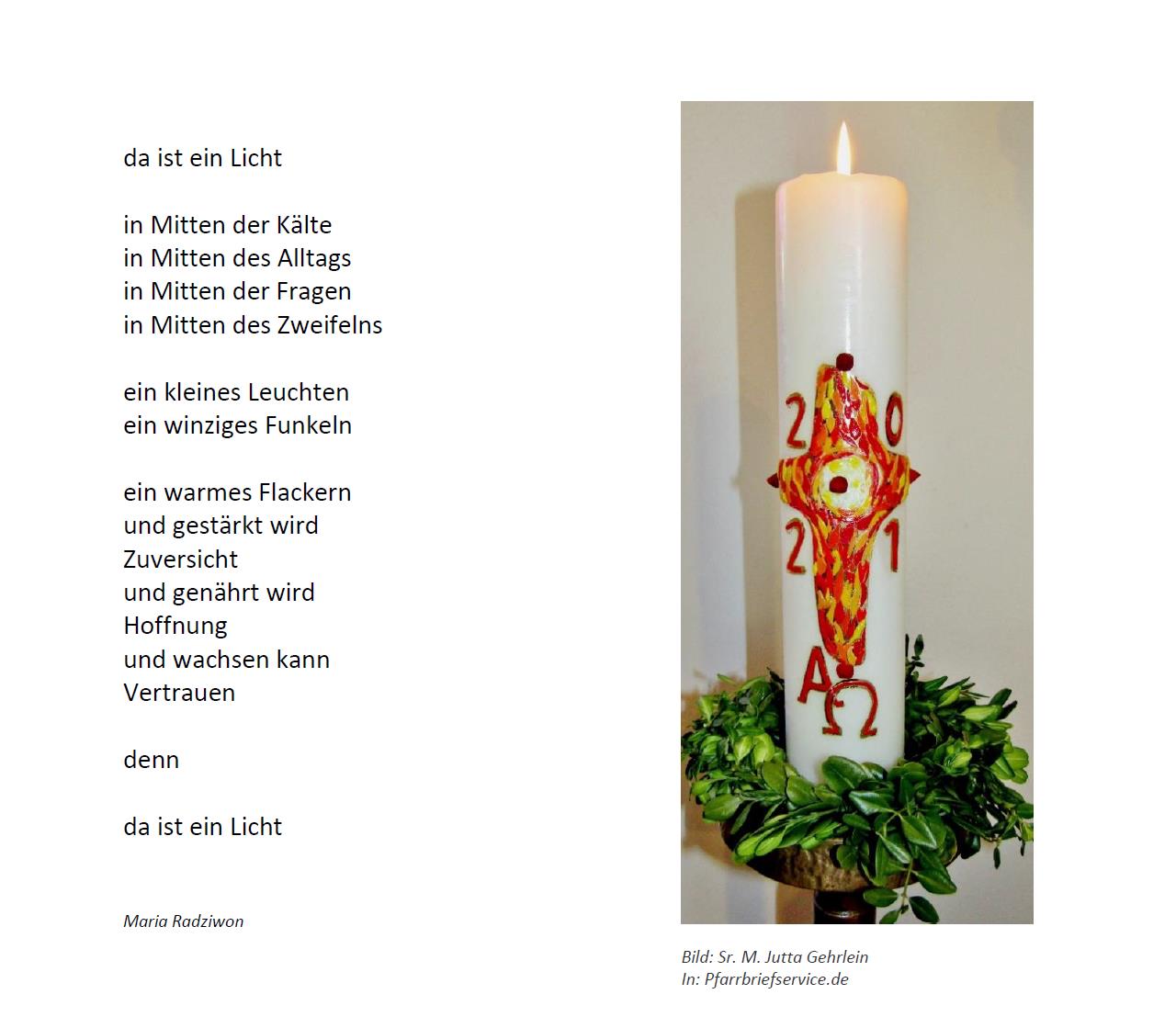 da ist ein Licht