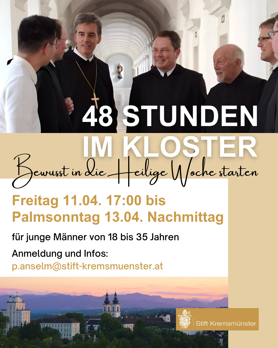 Kloster auf Zeit Flyer 48h im Kloster Instagram