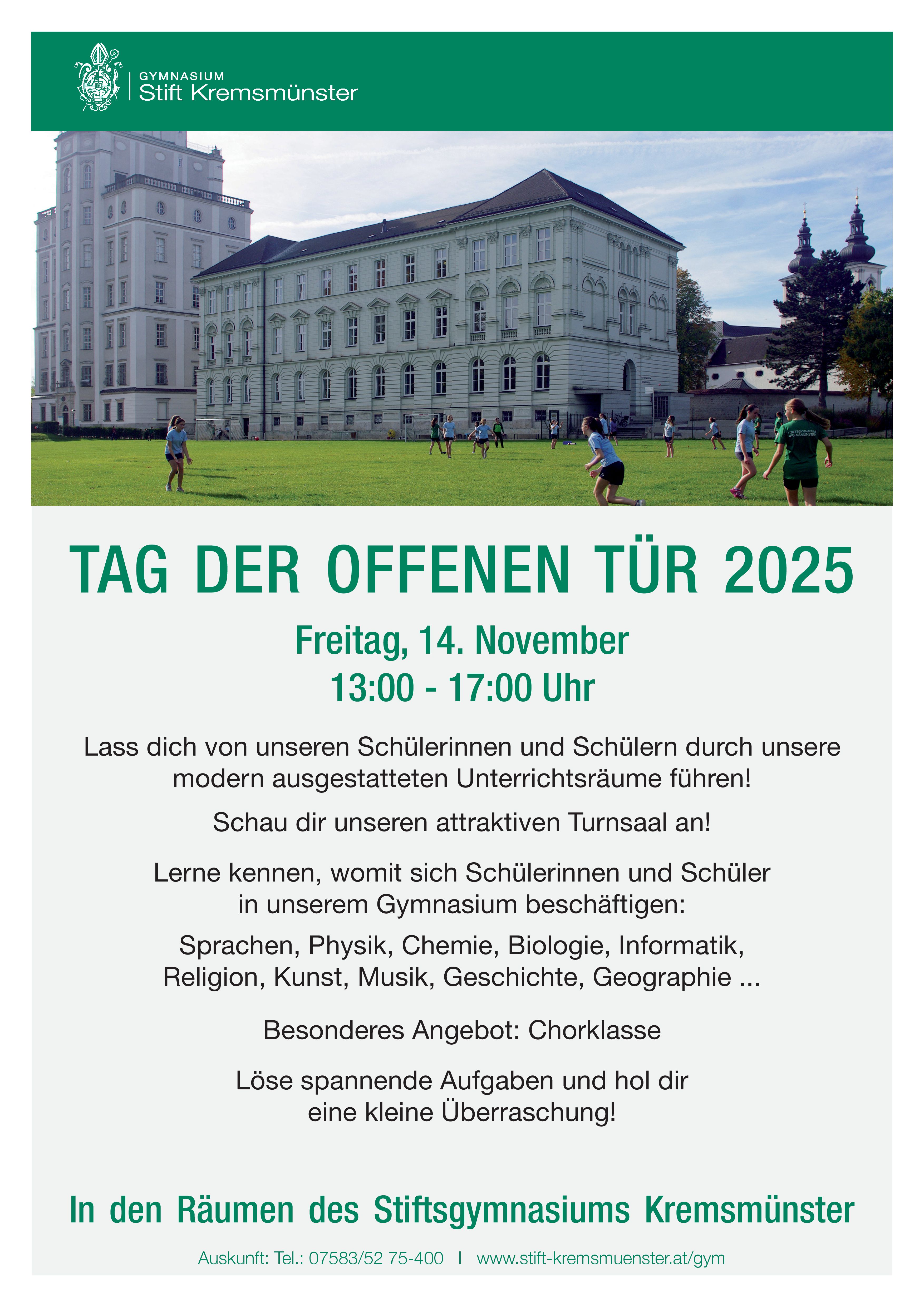 Stiftsgymnasium TodT 2025 Plakat