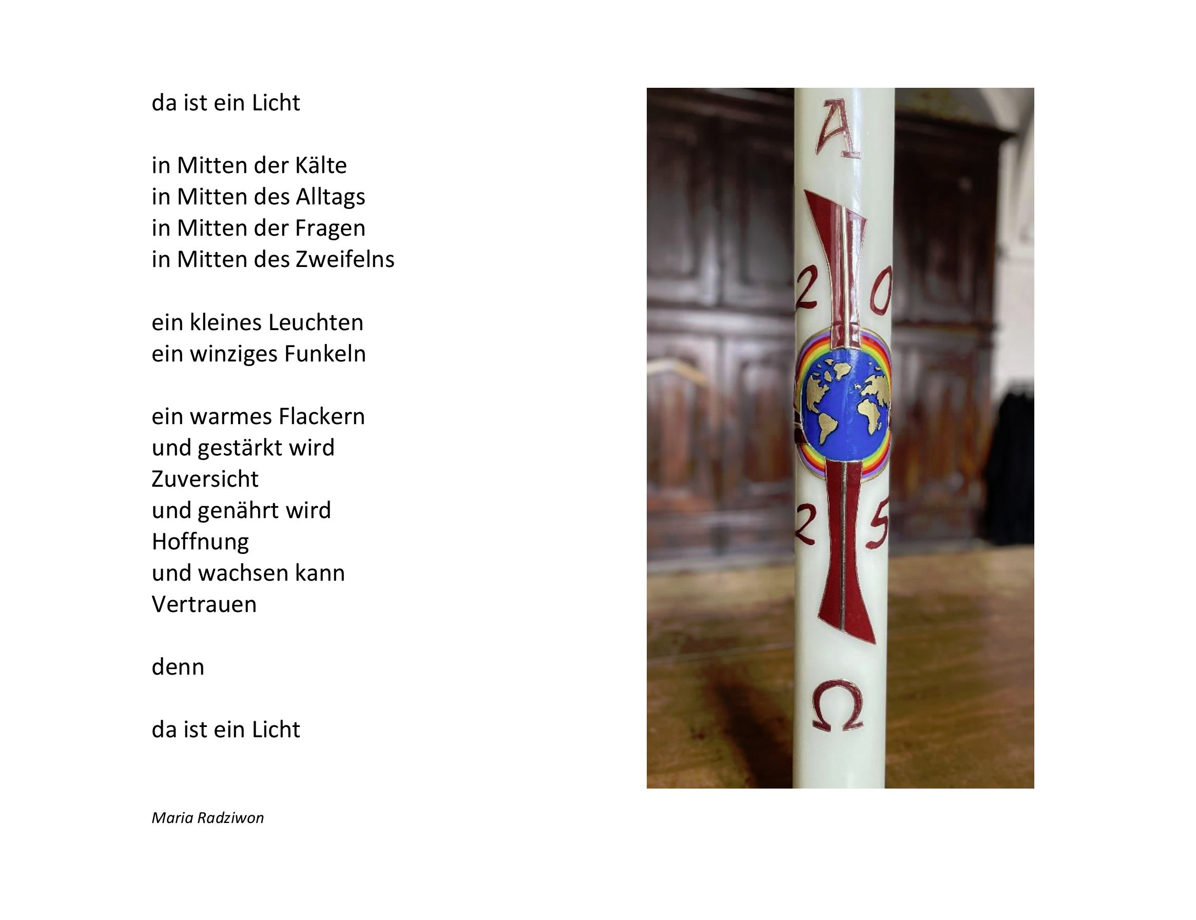 trauermette da ist ein Licht 2025