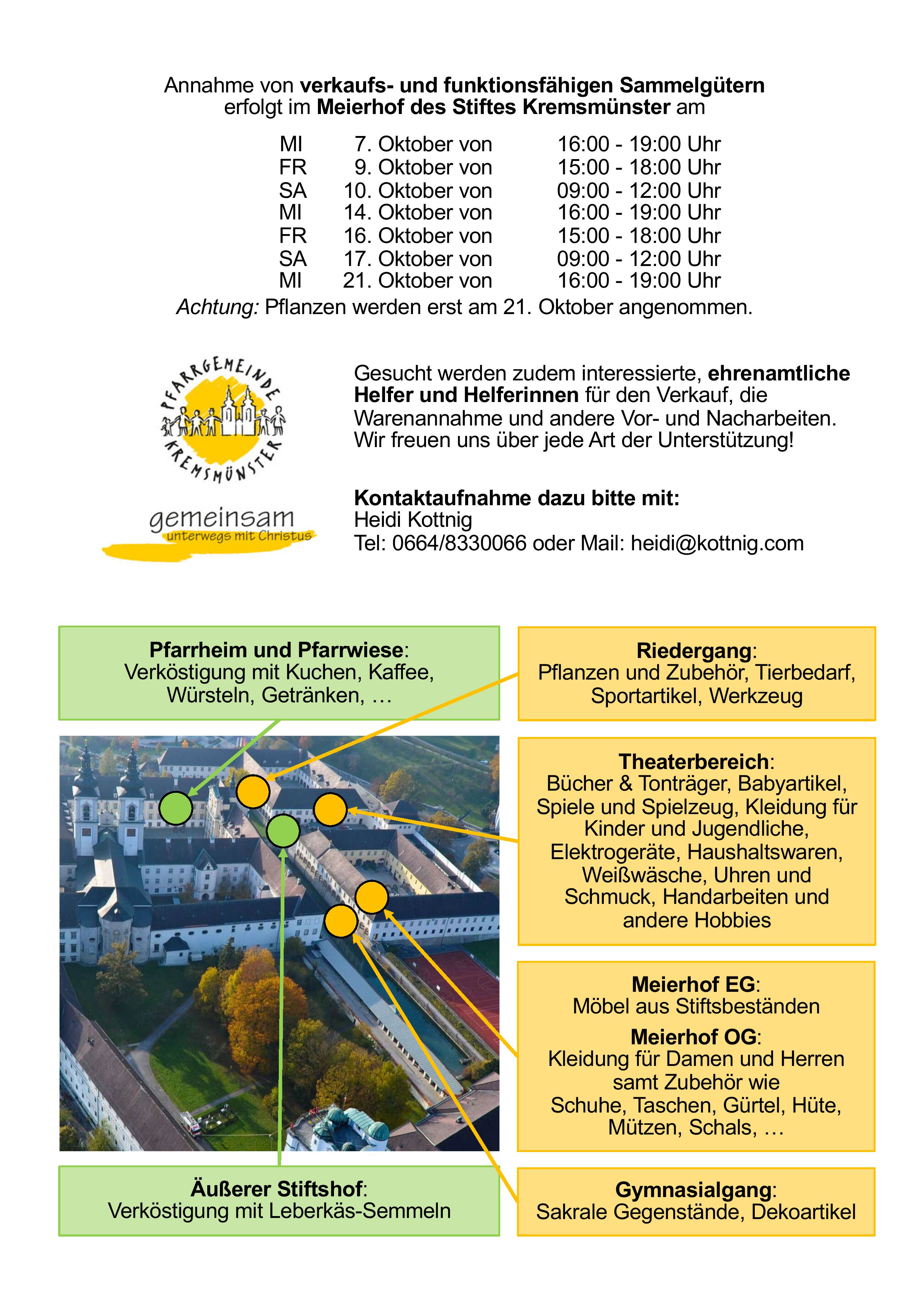 Pfarrflohmarkt Flyer für Flohmarkt 2