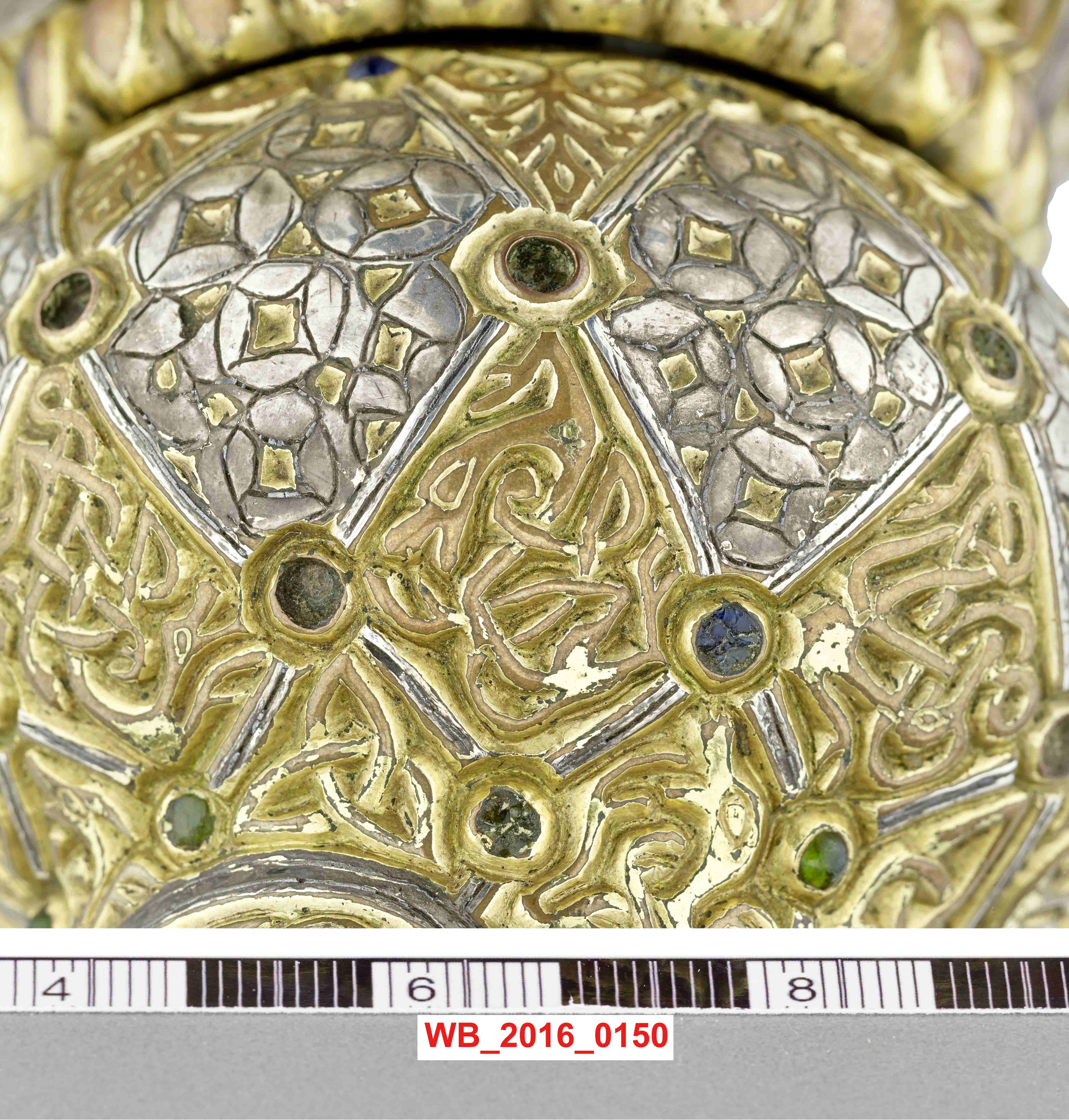 Detailaufnahme des Nodus (Knauf des Tassilo Kelches)