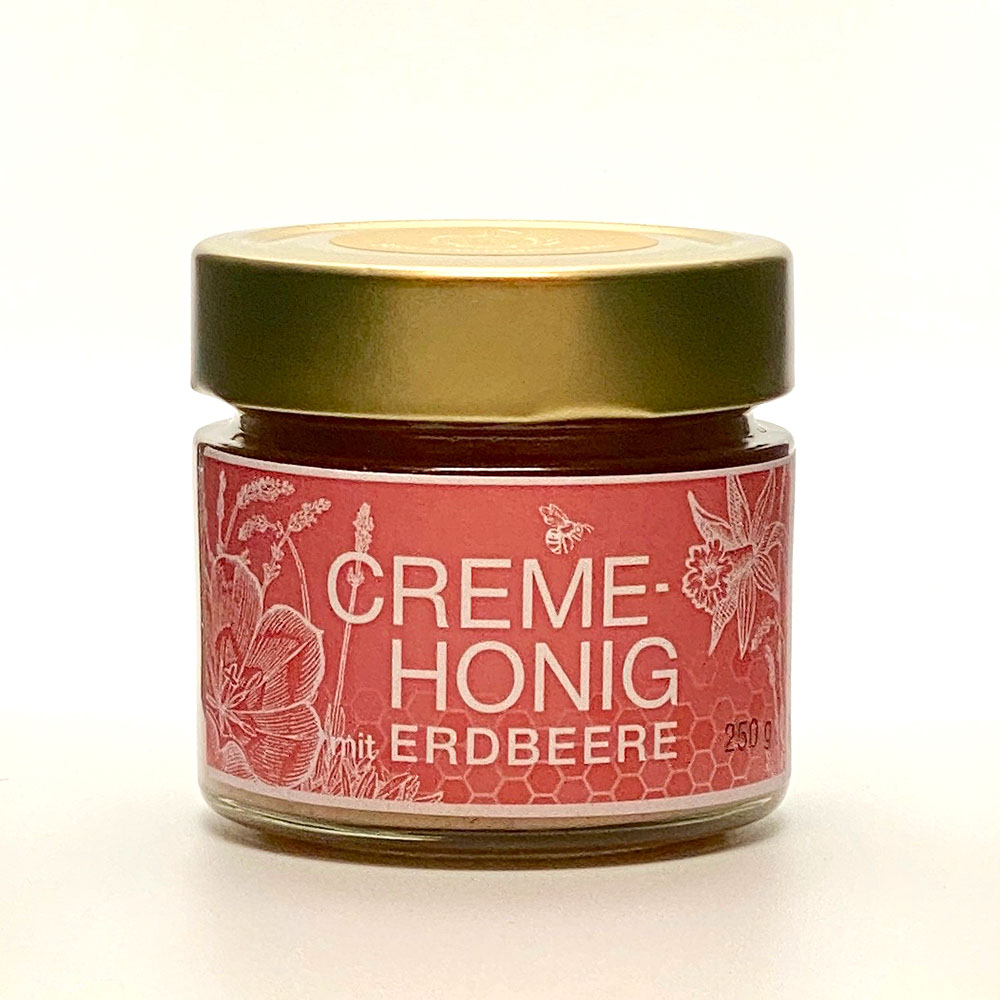Creme Honig mit Erdbeere 250g Creme Honig mit Erdbeere 250g