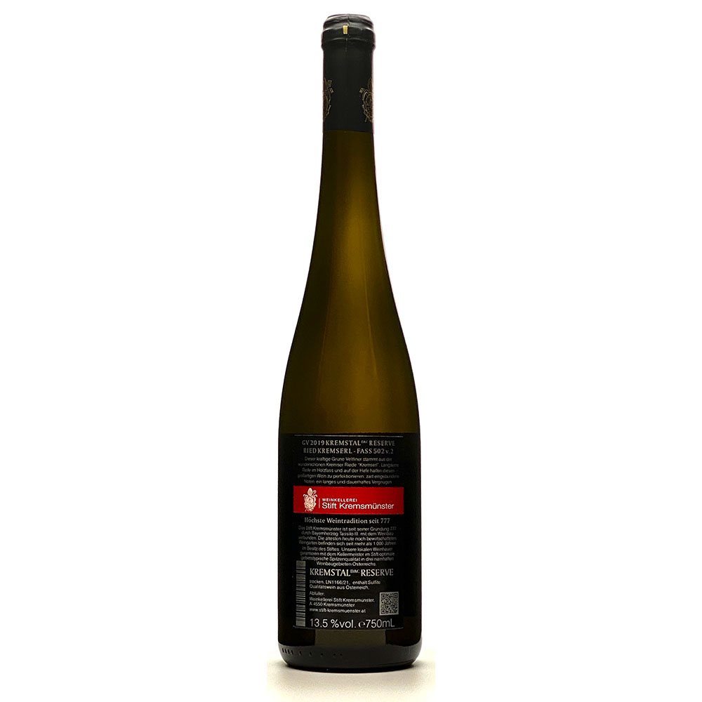 Grüner Veltliner Fass 502-2 Ried Kremser Kremserl 2019 Kremstal DAC