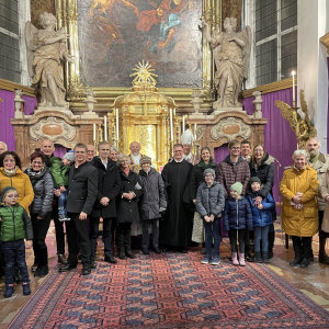 Profess P. Jakobus mit der Verwandtschaft