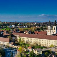 Ansicht des Stiftes Kremsmünster Flugaufnahme