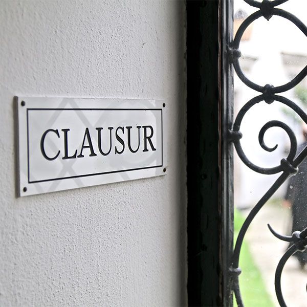 Schild Clausur