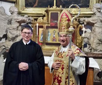 Frater Konrad mit Abt Ambros