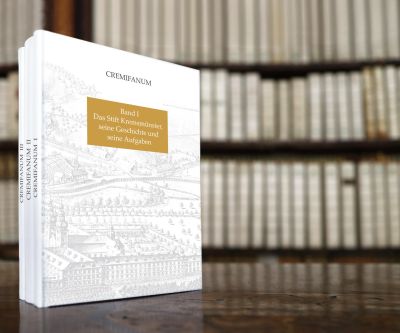 drei bände des professbuches von kremsmünster in der bibliothek