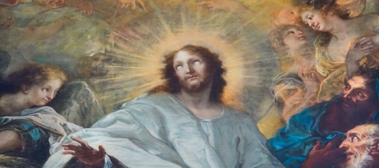 Erleuchteter Christus, Ausschnitt des Hochaltarbildes der Stiftskirche Kremsmünster
