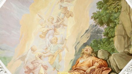 Traum Jakobs von der Himmelsleiter mit Engeln